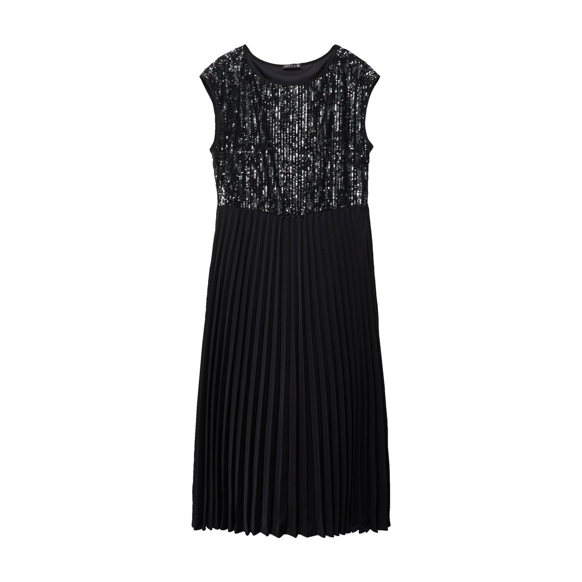 Robe midi évasée gris foncé, BREAL