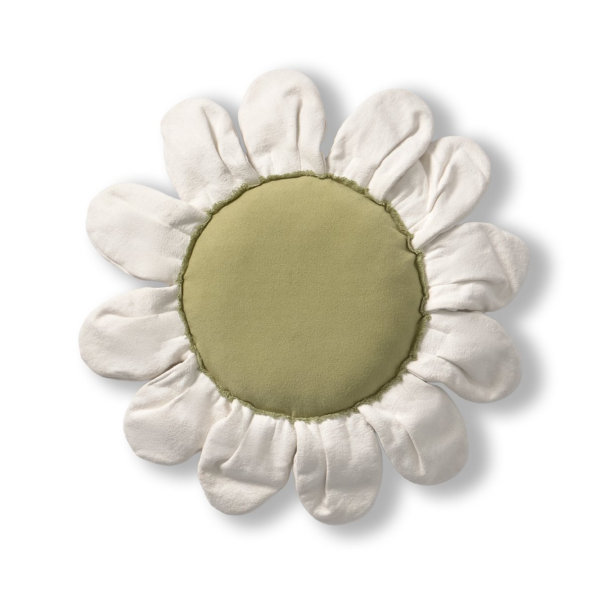 Coussin de sol Marguerite PETALS & PALS miel foncé, moutarde, naturel, ivoire, olive, LORENA CANALS