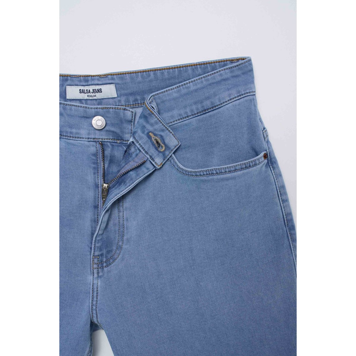 SHORT REGULAR S-ACTIV EN JEAN bleu turquoise, SALSA JEANS