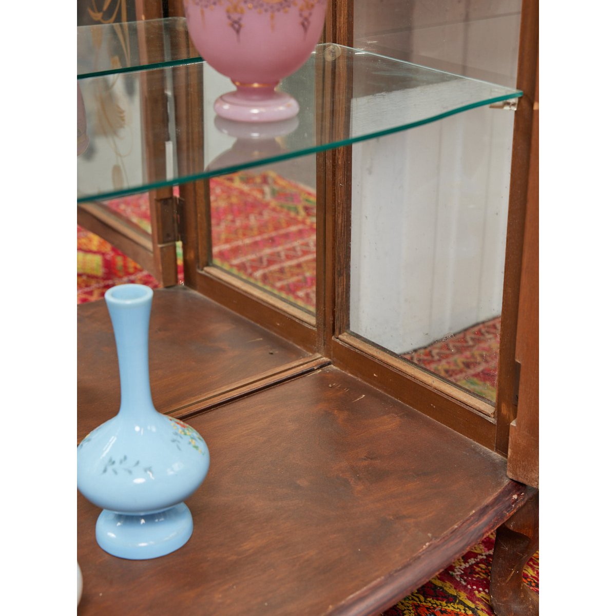 Vitrine florale en bois Victoria N°1297 - Bon état bois foncé, DEBONGOUT