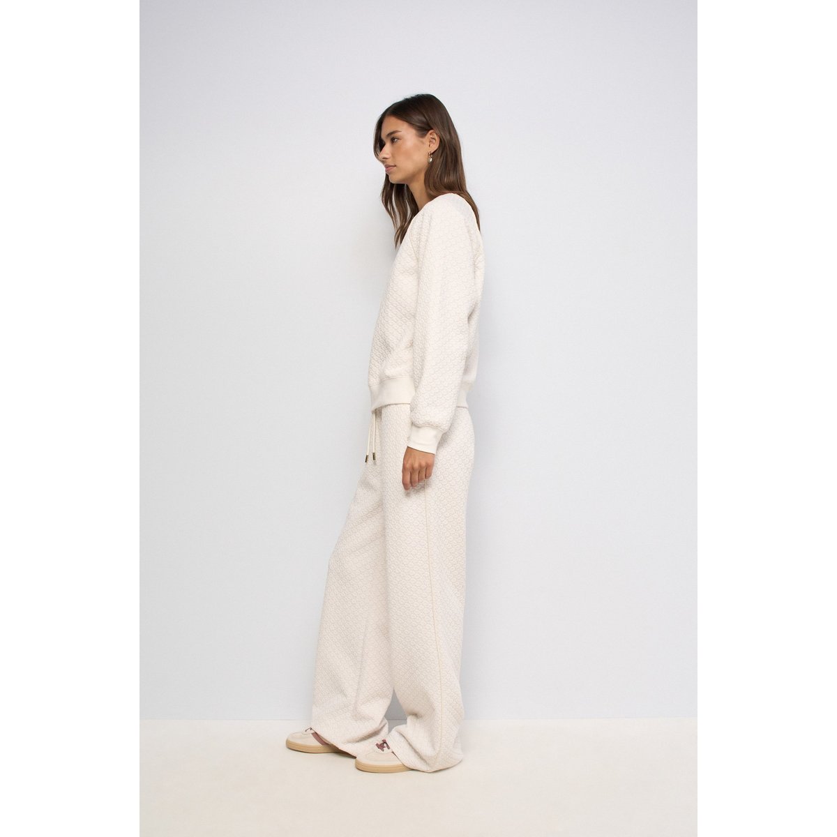 SWEATSHIRT EN JACQUARD ET Fil textile beige, SALSA JEANS