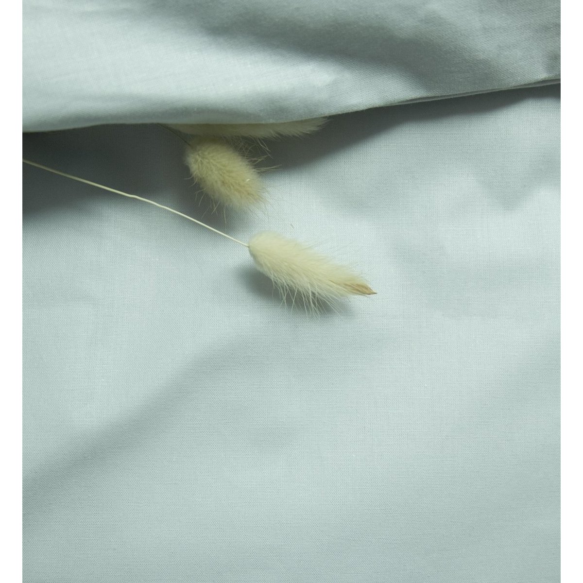 Housse de couette unie en Coton Bio pour lit 1 personne gris perle, KADOLIS