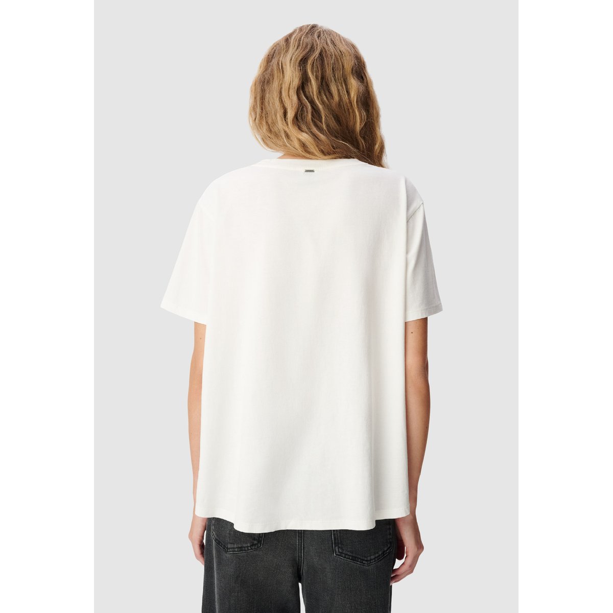 Tee-shirt col rond à message blanc cassé, IKKS