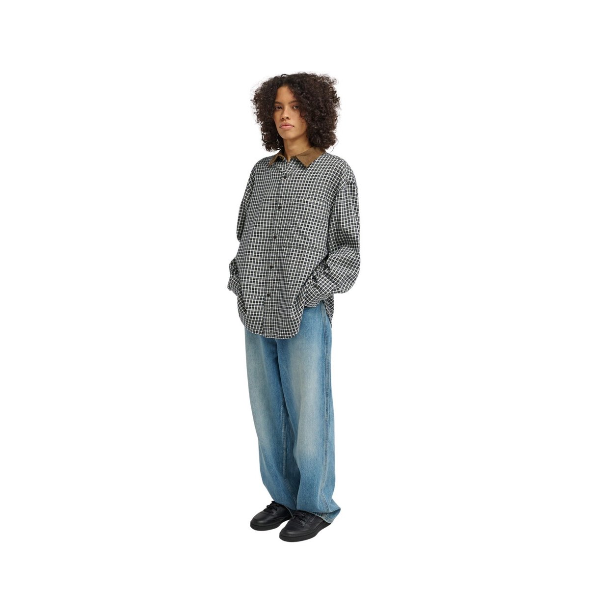 Chemise manches longues FLANNEL bleu gingham checks, ELEMENT