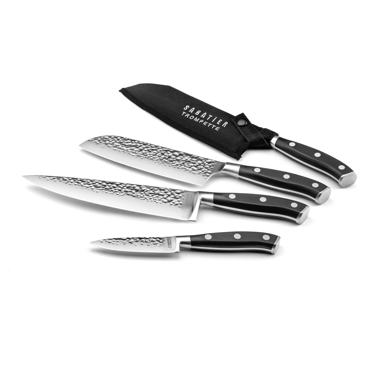 Set de 3 couteaux de cuisine - CARBON noir, SABATIER TROMPETTE