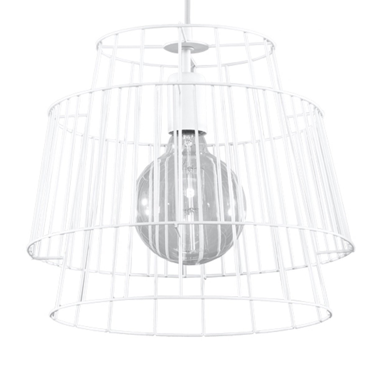 Suspension Acier Blanc E27 1 Gate blanc, EDEN