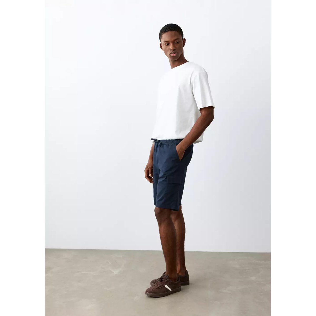 Bermuda poches cargo bleu marine, MANGO TEEN