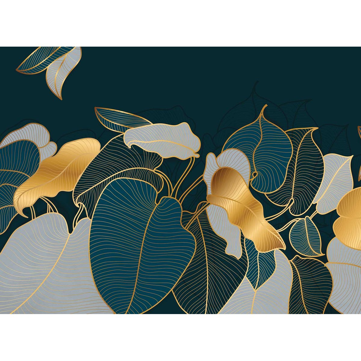 Papier peint or et luxure intissé, HEXOA