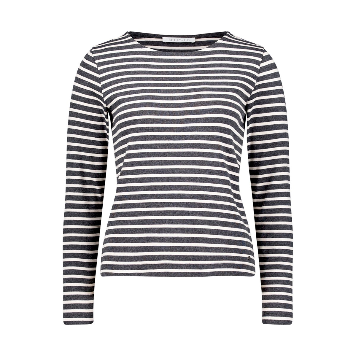 Haut casual à encolure bateau gris/blanc, BETTY & CO