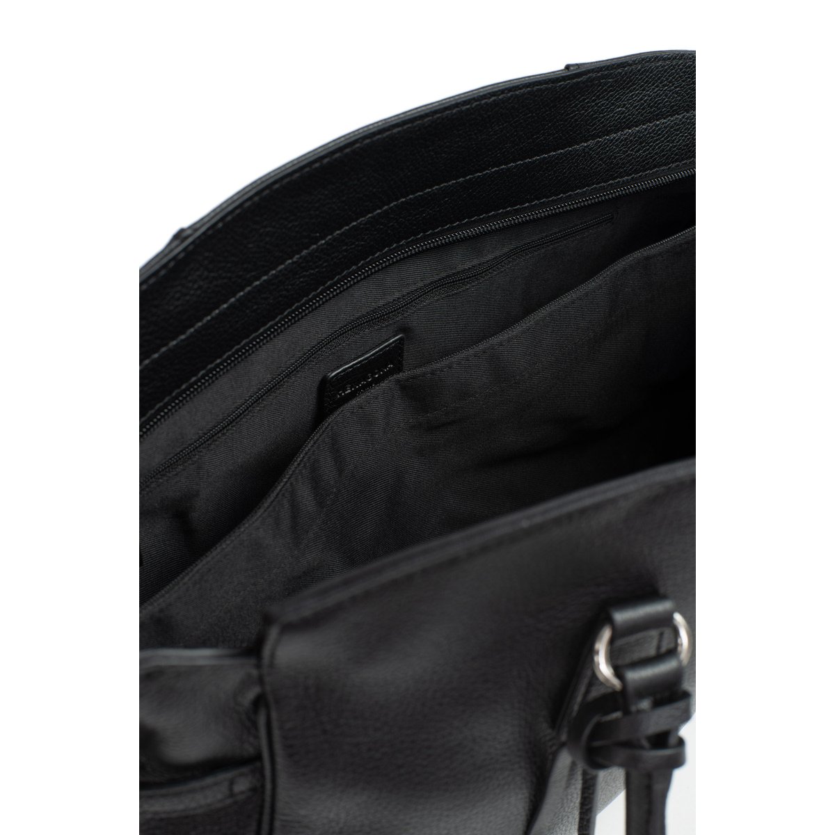 Sac cabas porté épaule AURORE noir, HEXAGONA