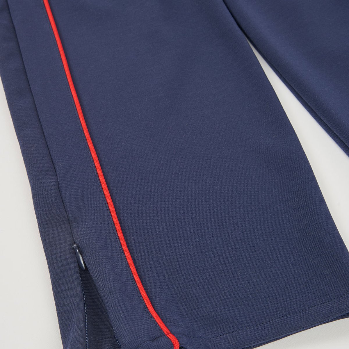 Pantalon fille avec bande latérale bleu, BOBOLI