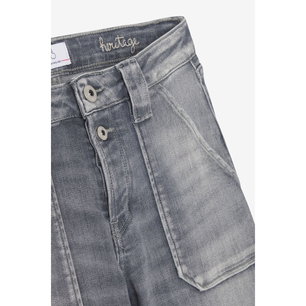 Jeans flare , longueur 34 grey, LE TEMPS DES CERISES