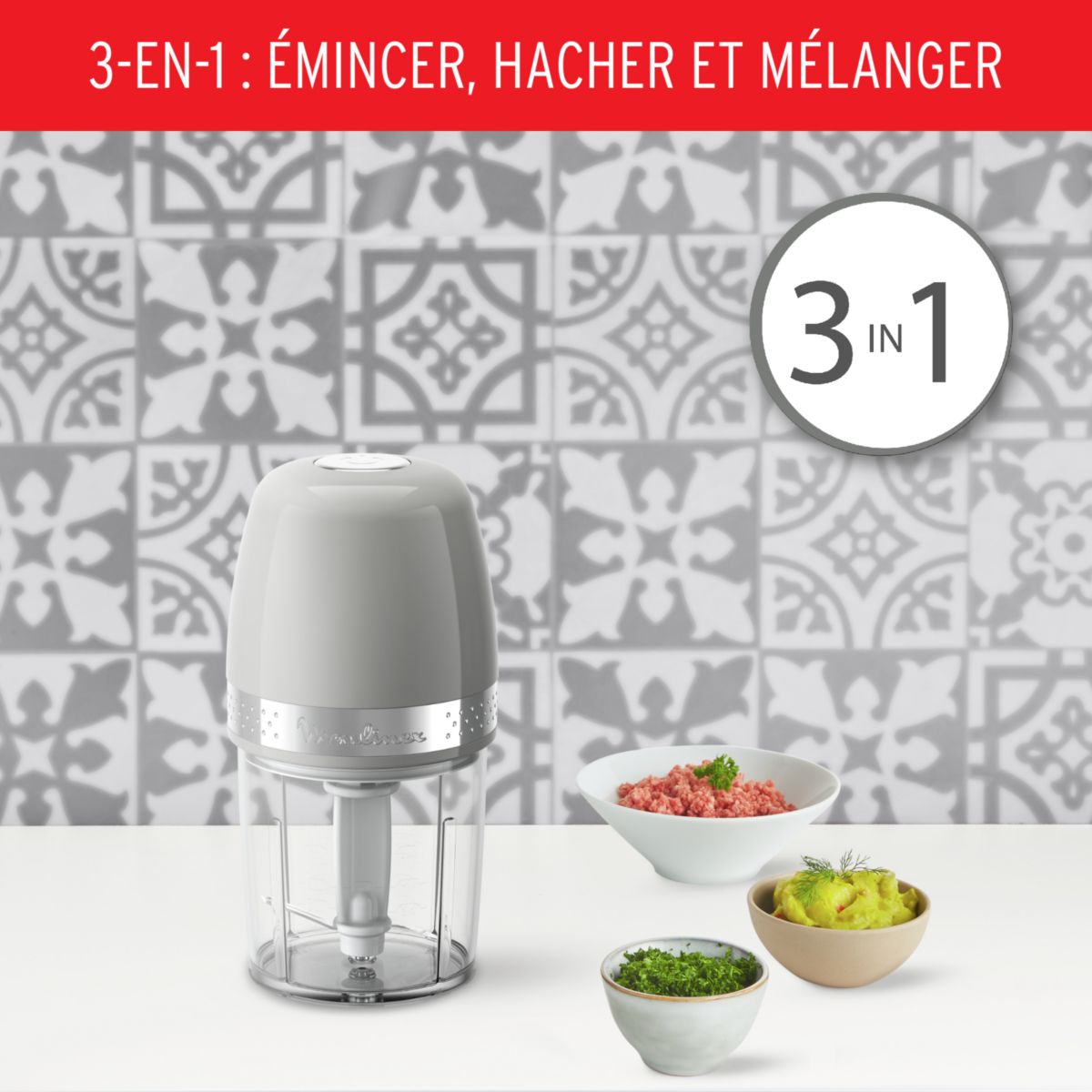 Hachoir soleil pepper DJ360E10 couleur unique, MOULINEX