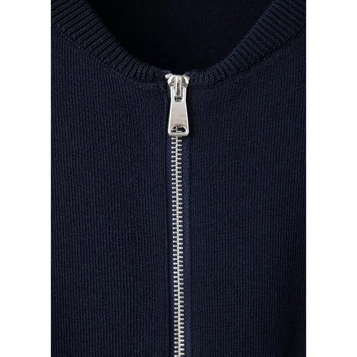 Veste maille liserés contrastants bleu marine, MANGO