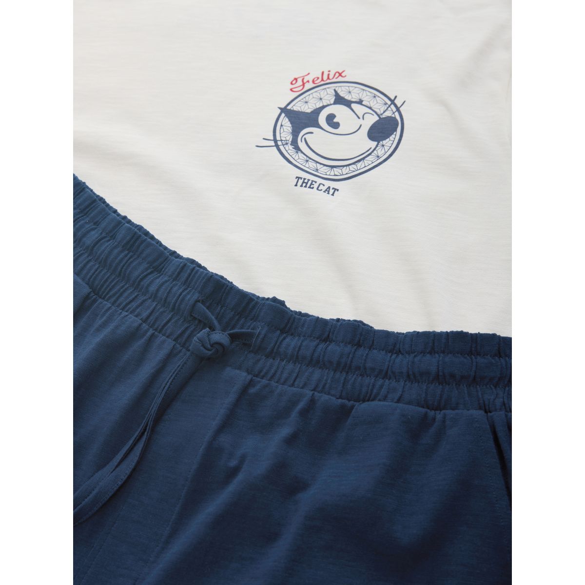 Pyjama à manches courtes et imprimé felix bleu marine / blanc, NEXT