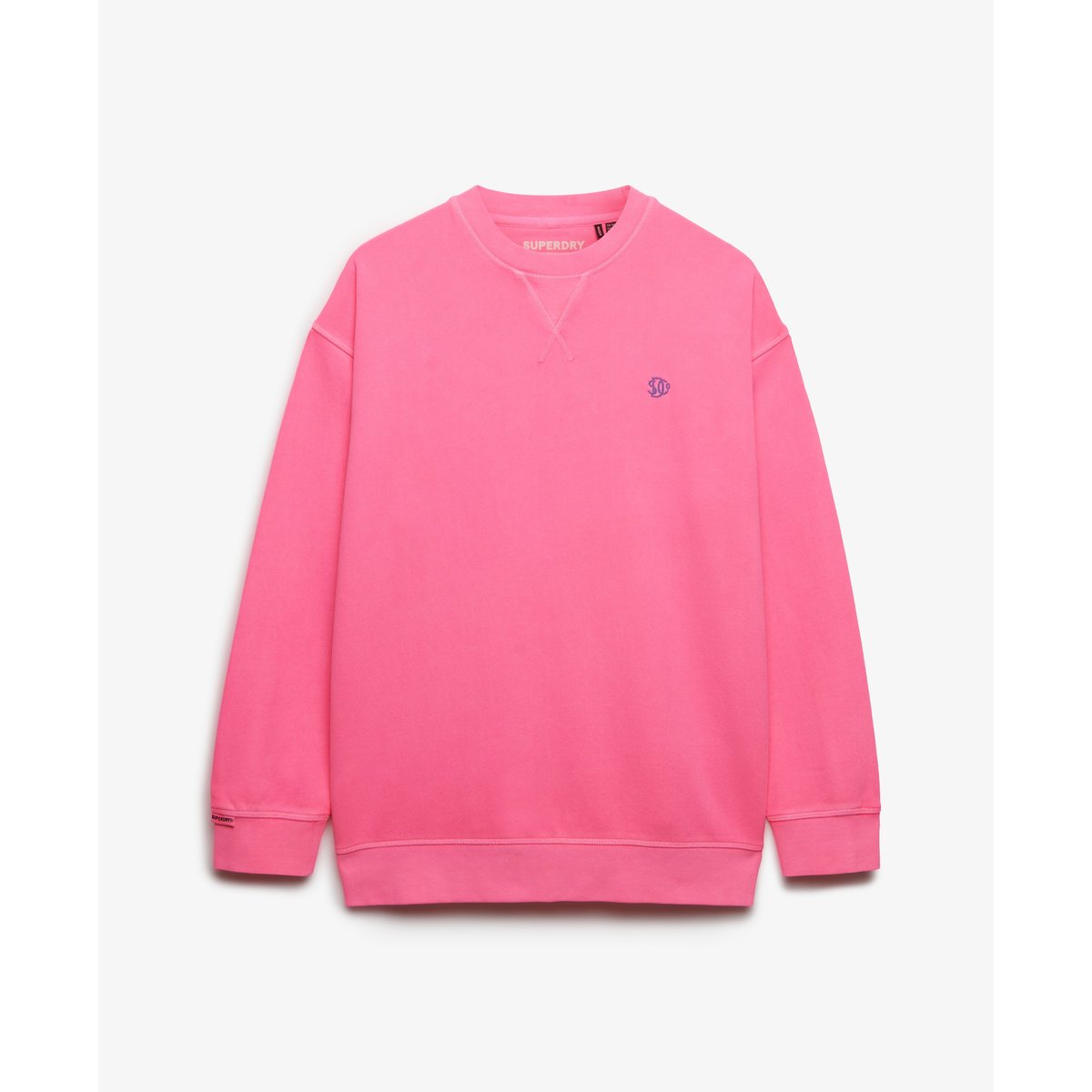 Sweatshirt Studios Coupe Décontractée rose fluo dry, SUPERDRY