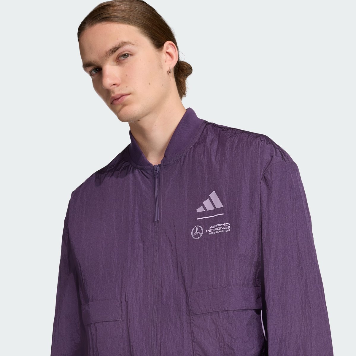 Veste Bomber Toile Premium Mercedes - Amg Petronas Formula One Team Veste Bomber Toile Premium Mercedes - Amg Petronas Formula One Team aurora plum, adidas Performance