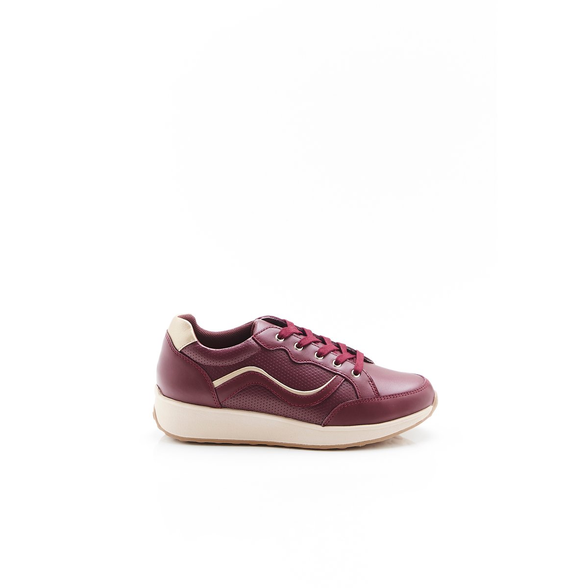 Baskets Amortyl détails brillants rouge bordeaux, DAMART
