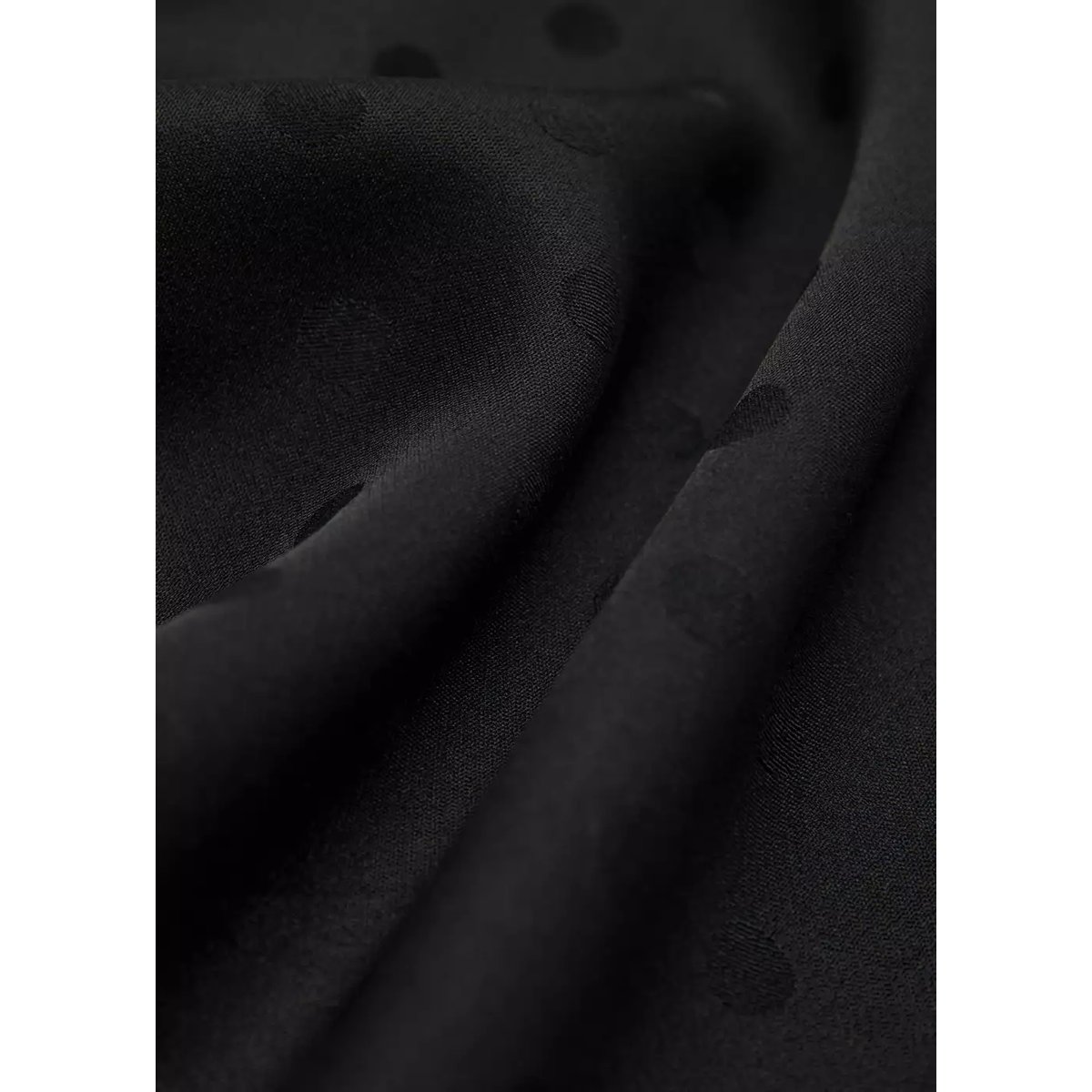 Mouchoir carré à pois noir, MANGO