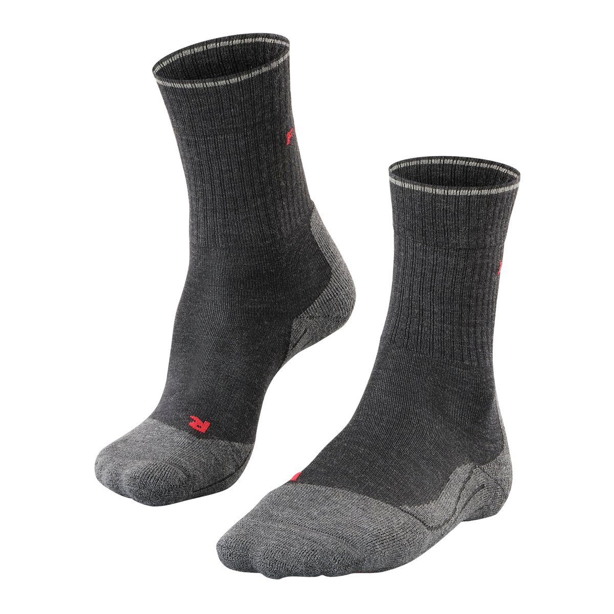 Chaussettes TK2 Explore Wool Silk gris melange, FALKE