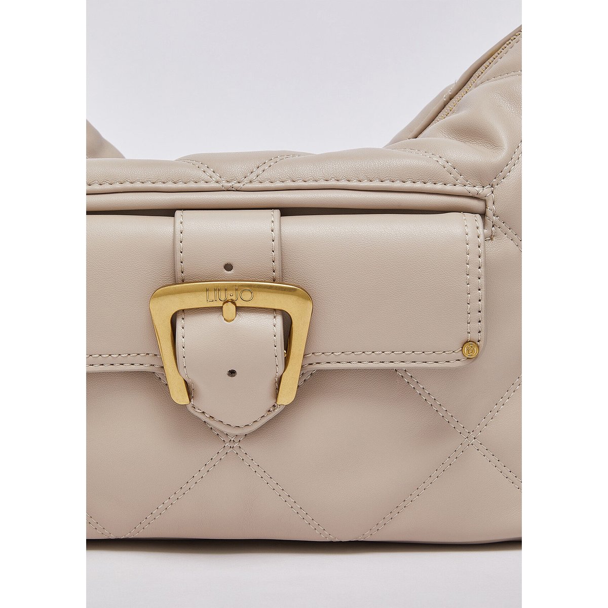Sac hobo format petit matelassé blanc, LIU JO