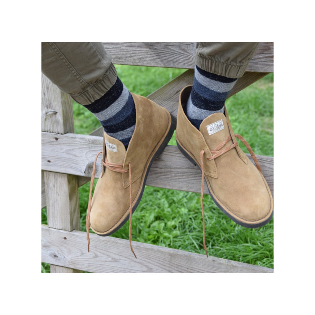 Mi-chaussettes homme à rayures Laine Alpaga noir, KINDY