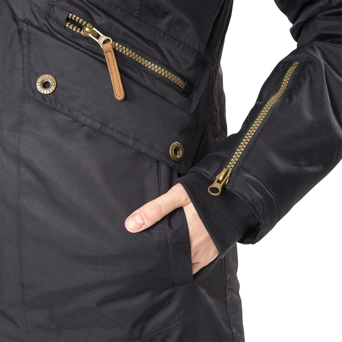 Parka imperméable à capuche ETERNALLY noir, TRESPASS
