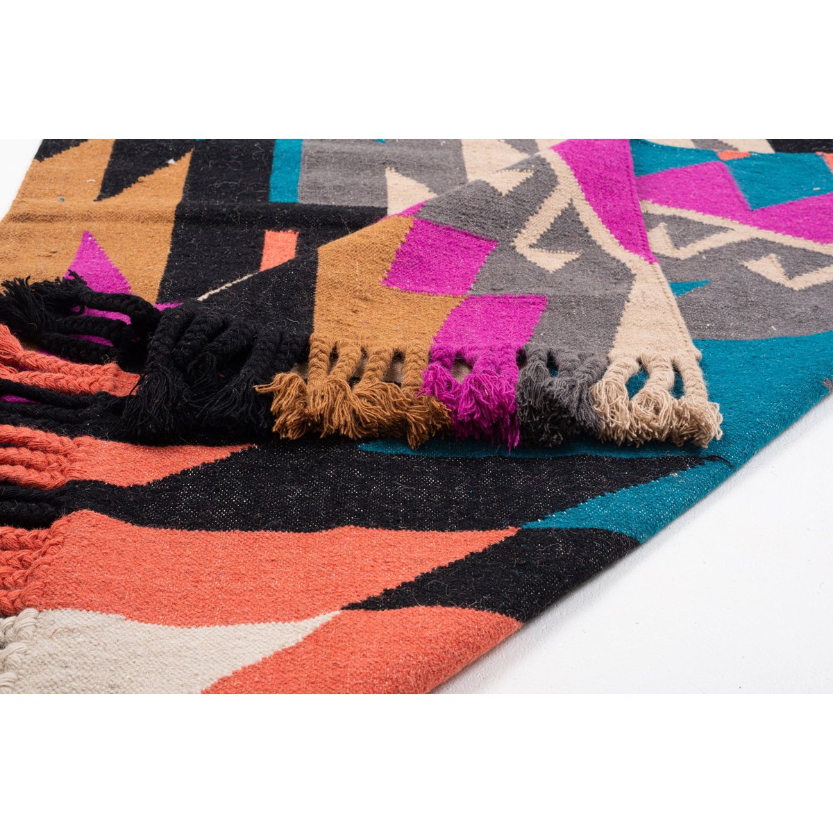 Tapis salon Vintage tissé main réversible multicolore, TOM TAILOR