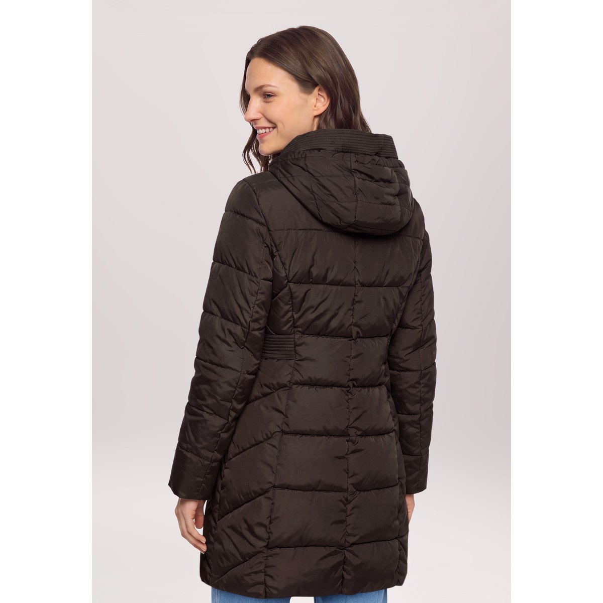 Veste outdoor à capuche amovible black bean, BETTY BARCLAY
