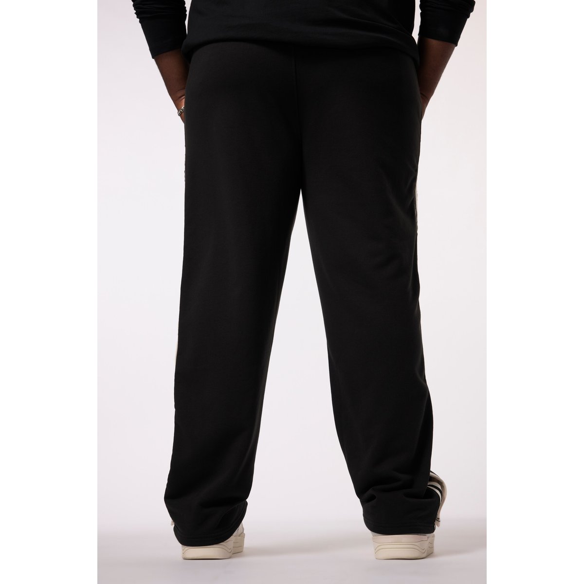 Pantalon en molleton, taille élastique noir, STHUGE