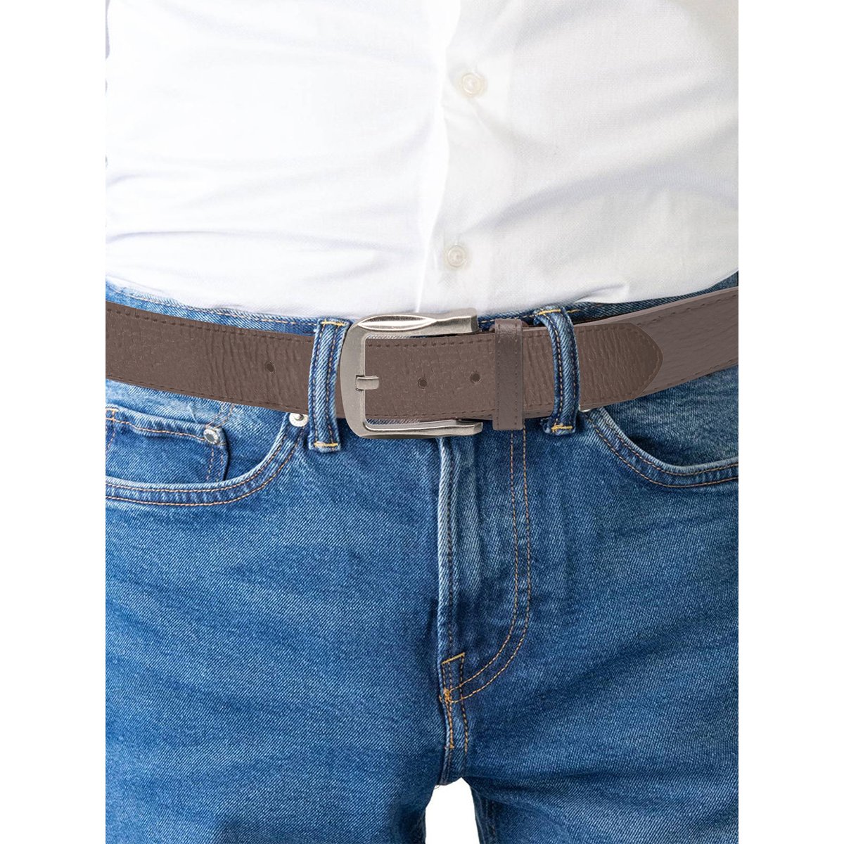 Ceinture grande taille HARRISON marron, DUKE