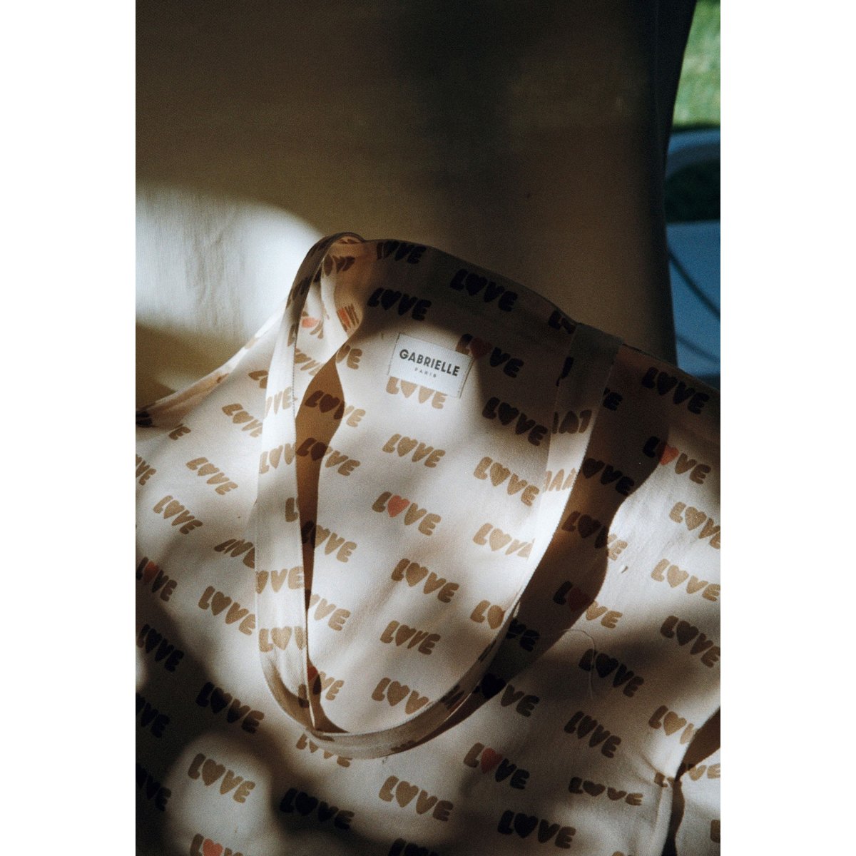 Sac Week-end en coton, Love beige love, GABRIELLE PARIS
