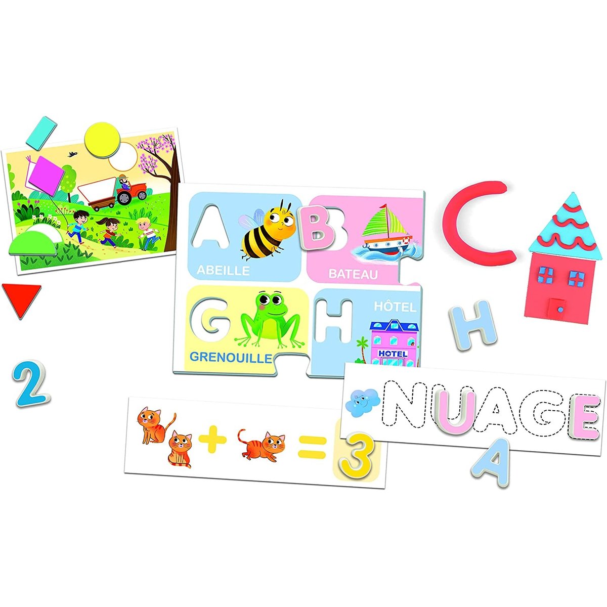 Coffret 10 jeux en 1 couleur unique, CLEMENTONI