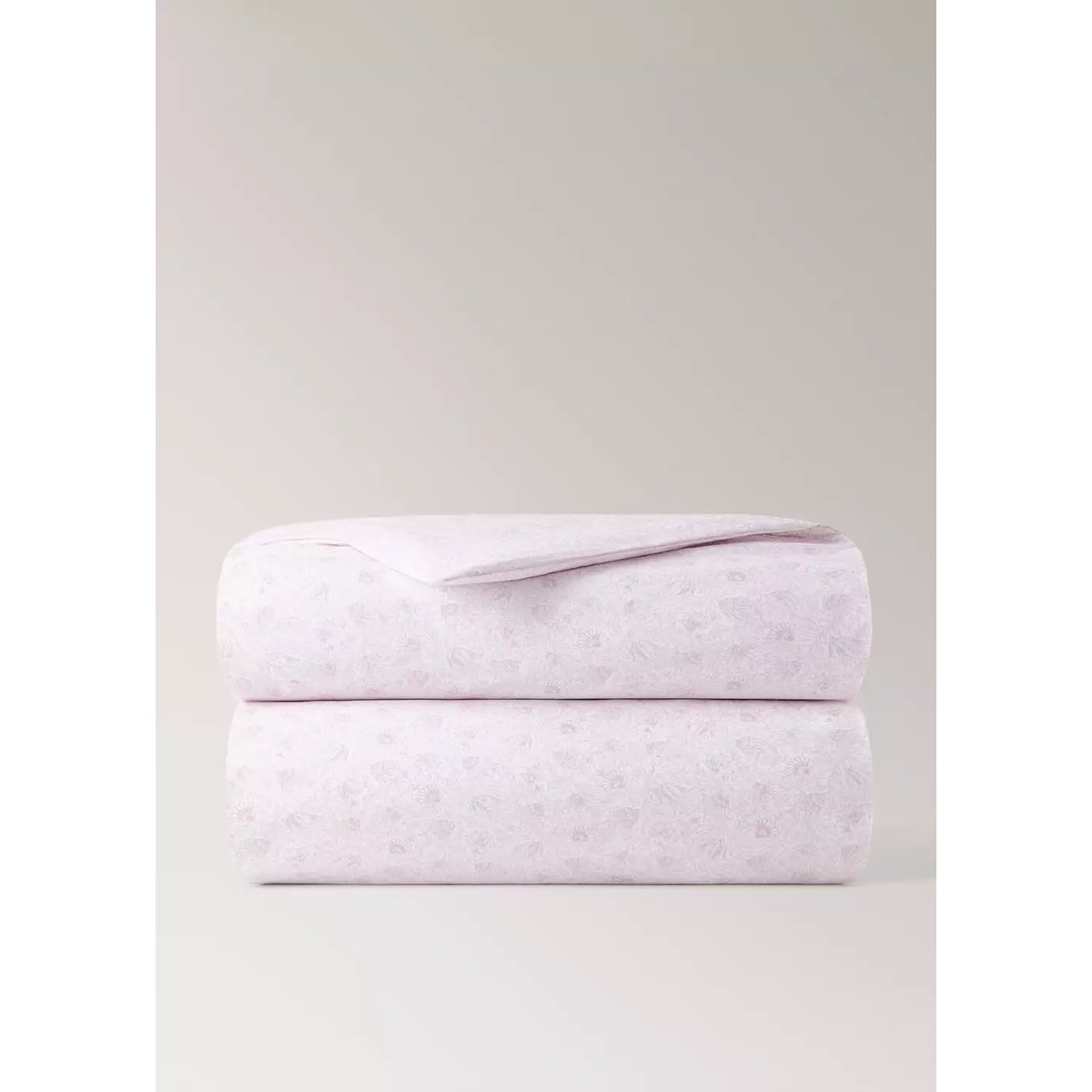 Housse de couette berceau percale de coton fleurs rose pastel, MANGO HOME