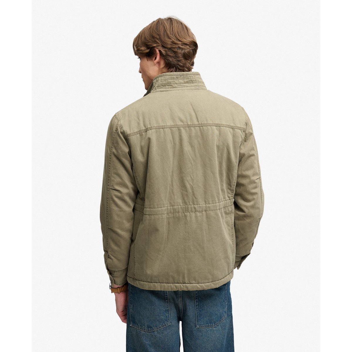Veste M65 Borg Military kaki délavé, SUPERDRY