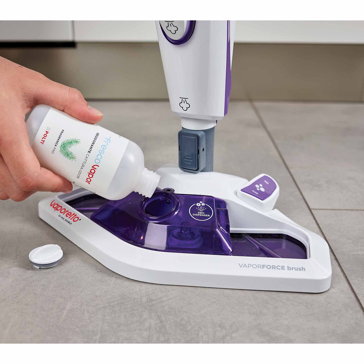 Balai vapeur à main Vaporetto SV440 Double blanc + violet, POLTI