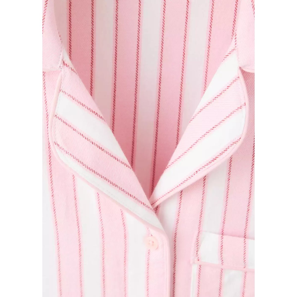 Pyjama en coton à rayures avec liserés rose, MANGO TEEN