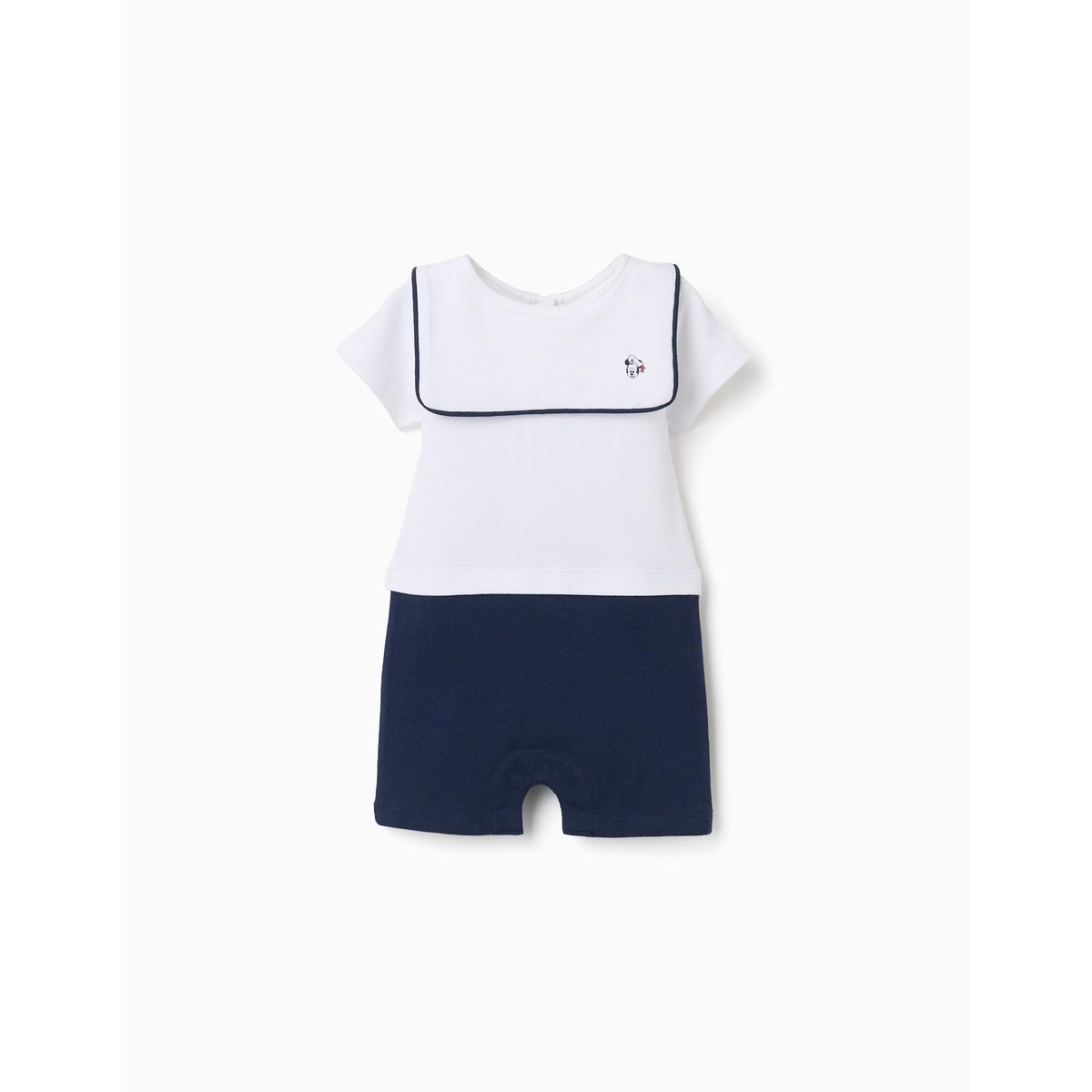 Combishort en coton piqué avec Mickey bleu foncé, ZIPPY