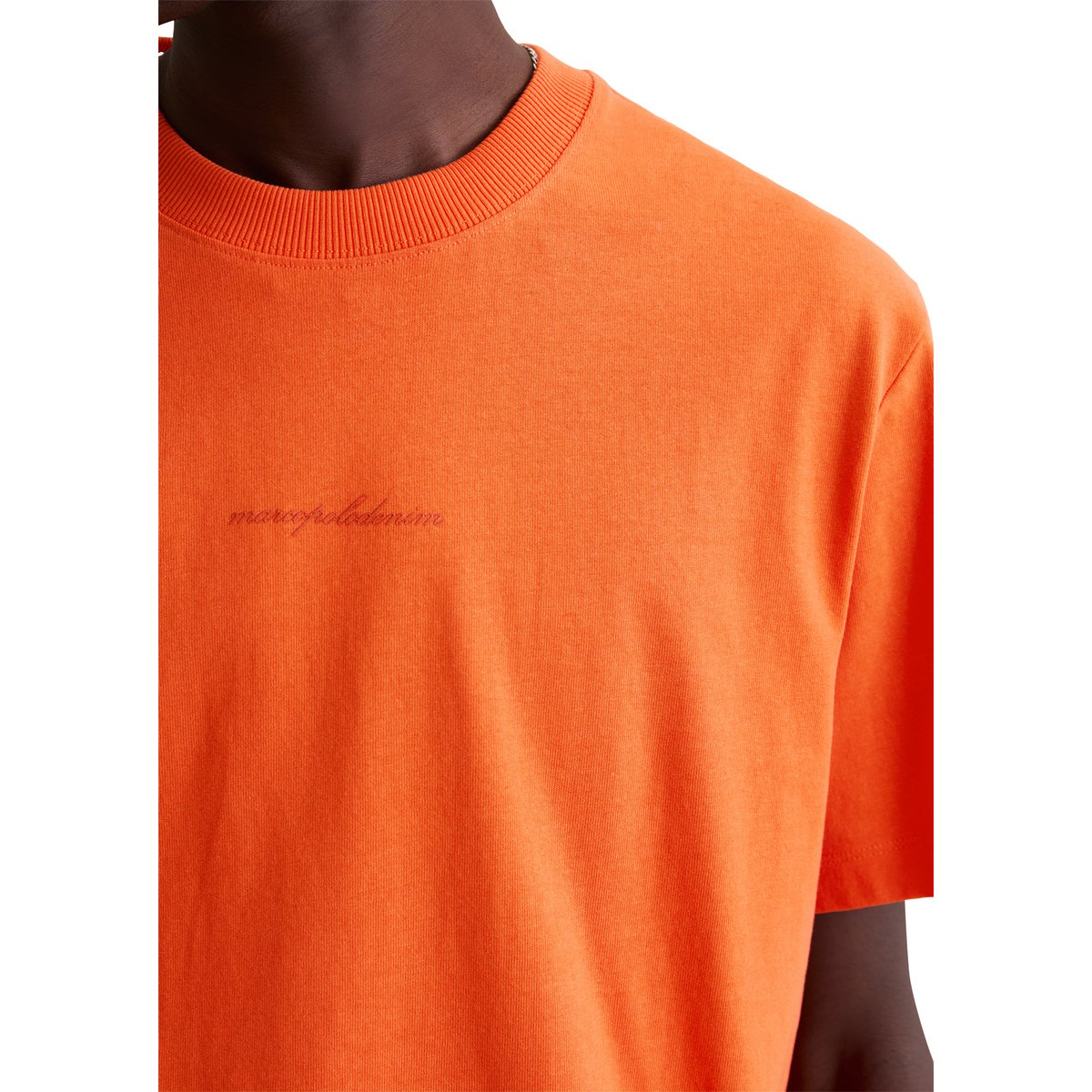 T-shirt DfC relaxed en jersey de coton bio de poids moyen orange, MARC O’POLO DENIM