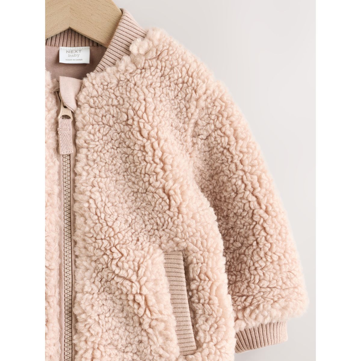 Veste hello bear bébé en peau lainée marron, NEXT