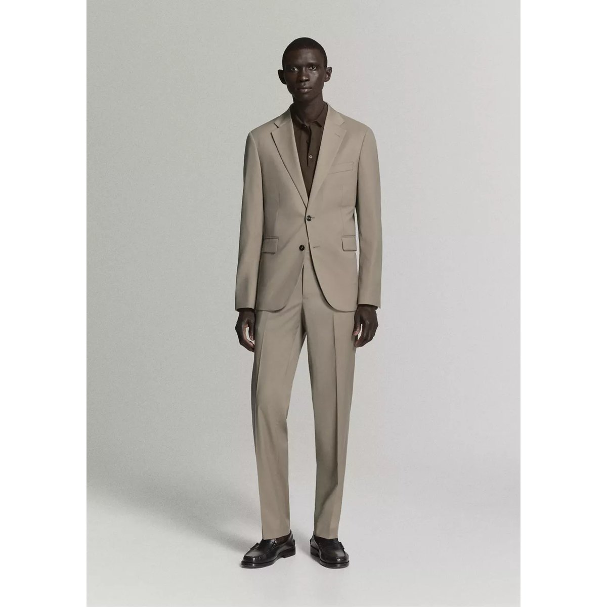 Veste costume Milán slim-fit gris vison, MANGO MAN