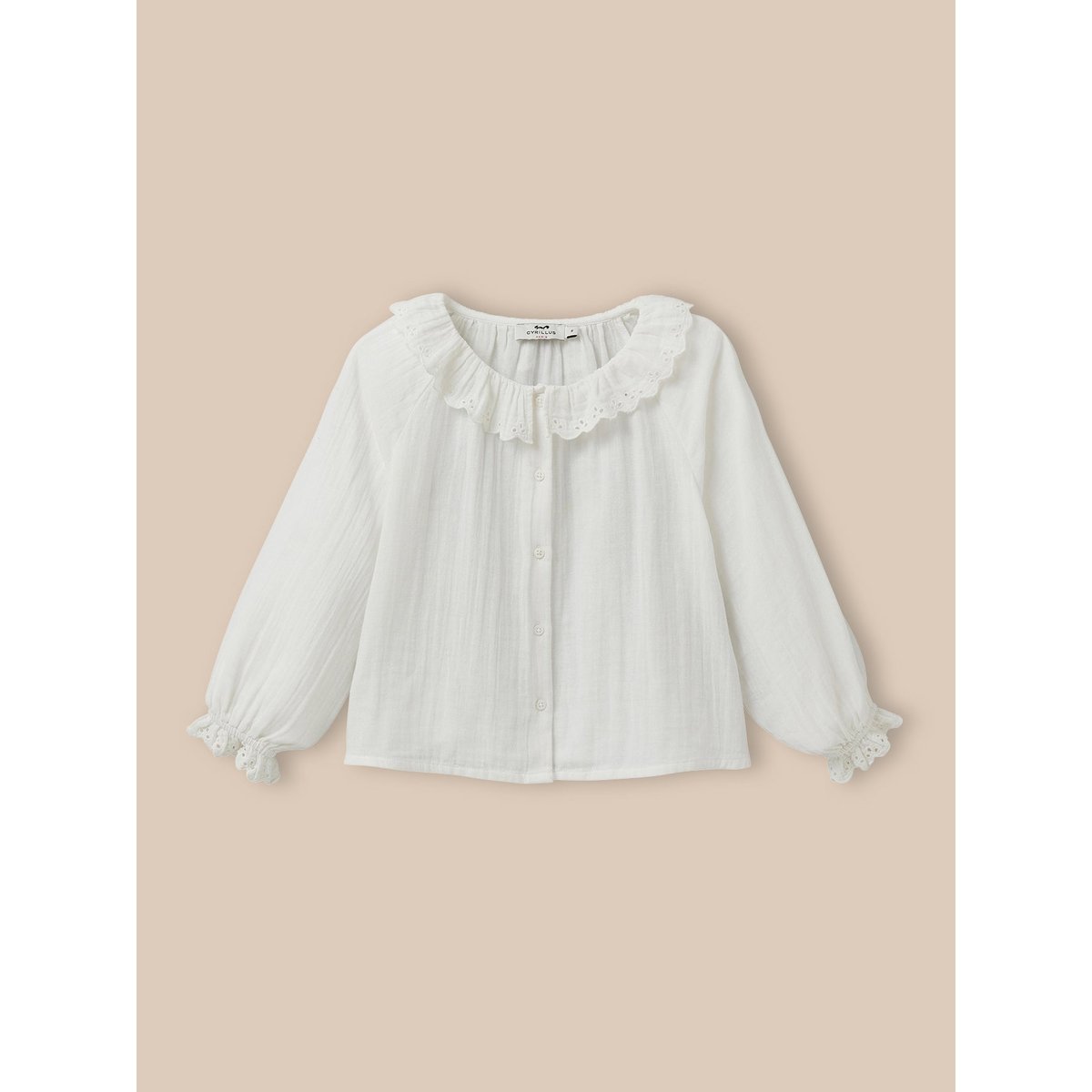 Chemise en gaze de coton ecru, CYRILLUS