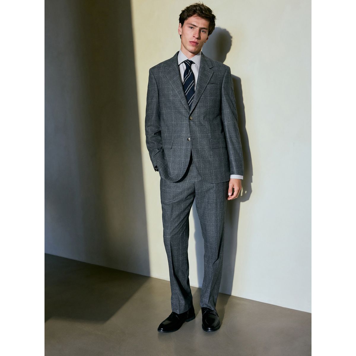 Veste de costume regular en laine italienne Signature gris, NEXT