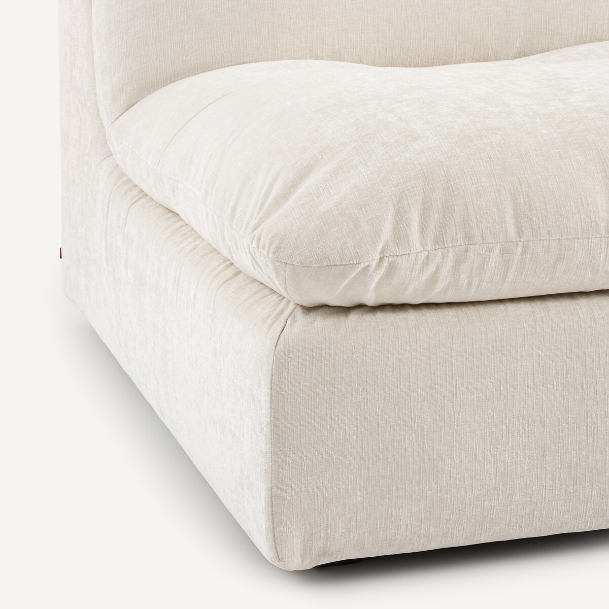 Canapé 3P modulable velours chenille, Giuliano blanc, AM.PM