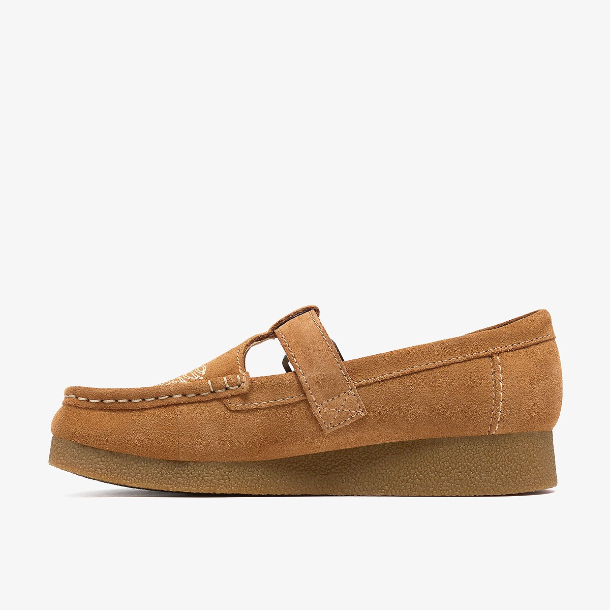 Wallabee Evo Bar suede ballet pumps cinnamon, CLARKS