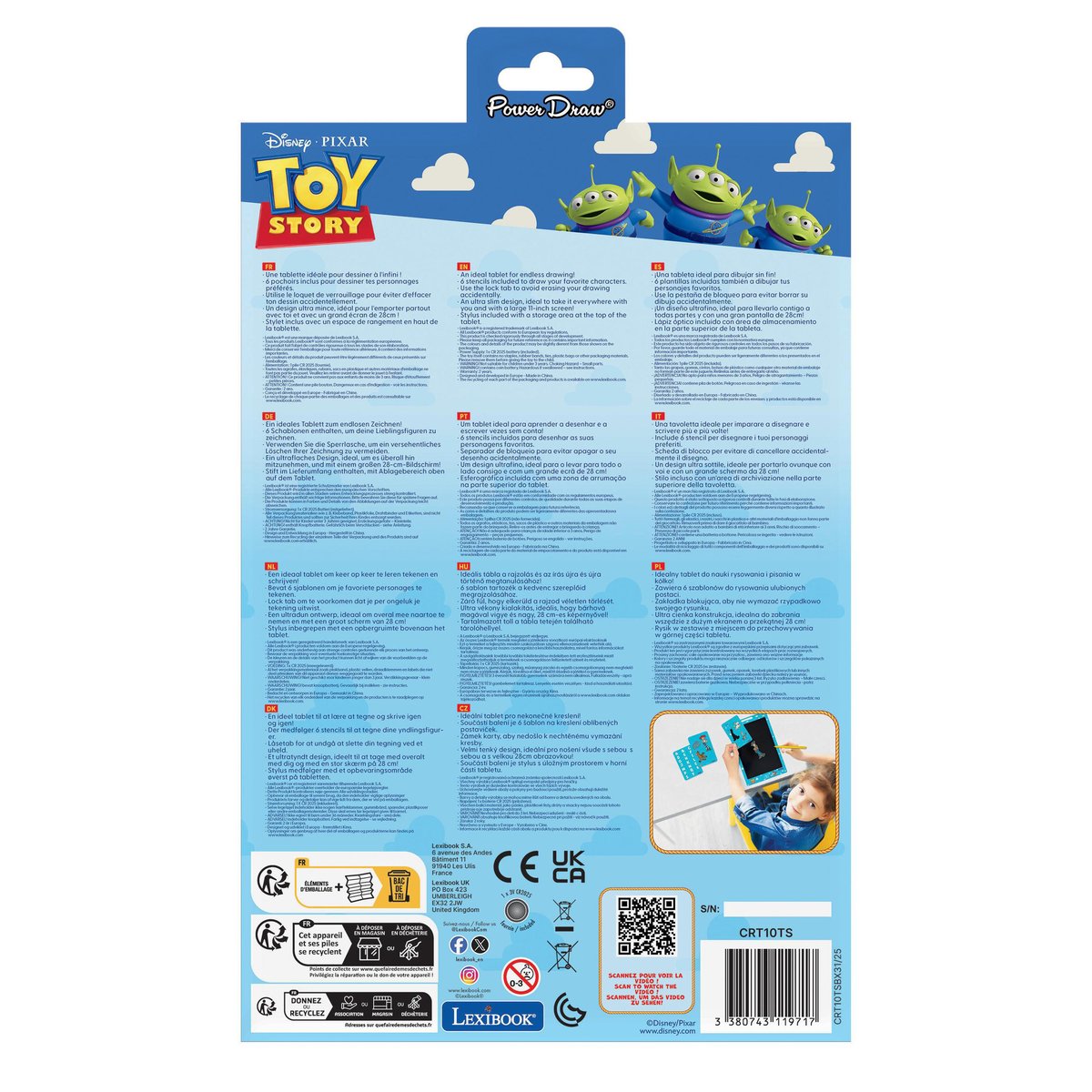 Tablette à Dessins électronique multicolore Toy Story bleu, LEXIBOOK