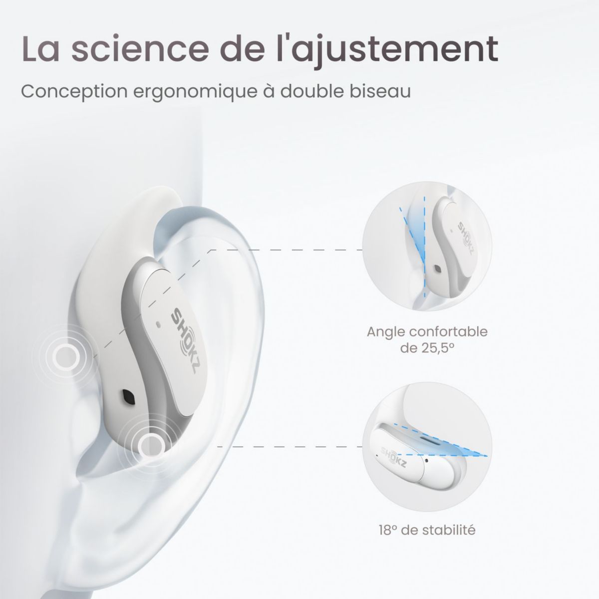 Ecouteurs OpenFit Air Blanc blanc, SHOKZ