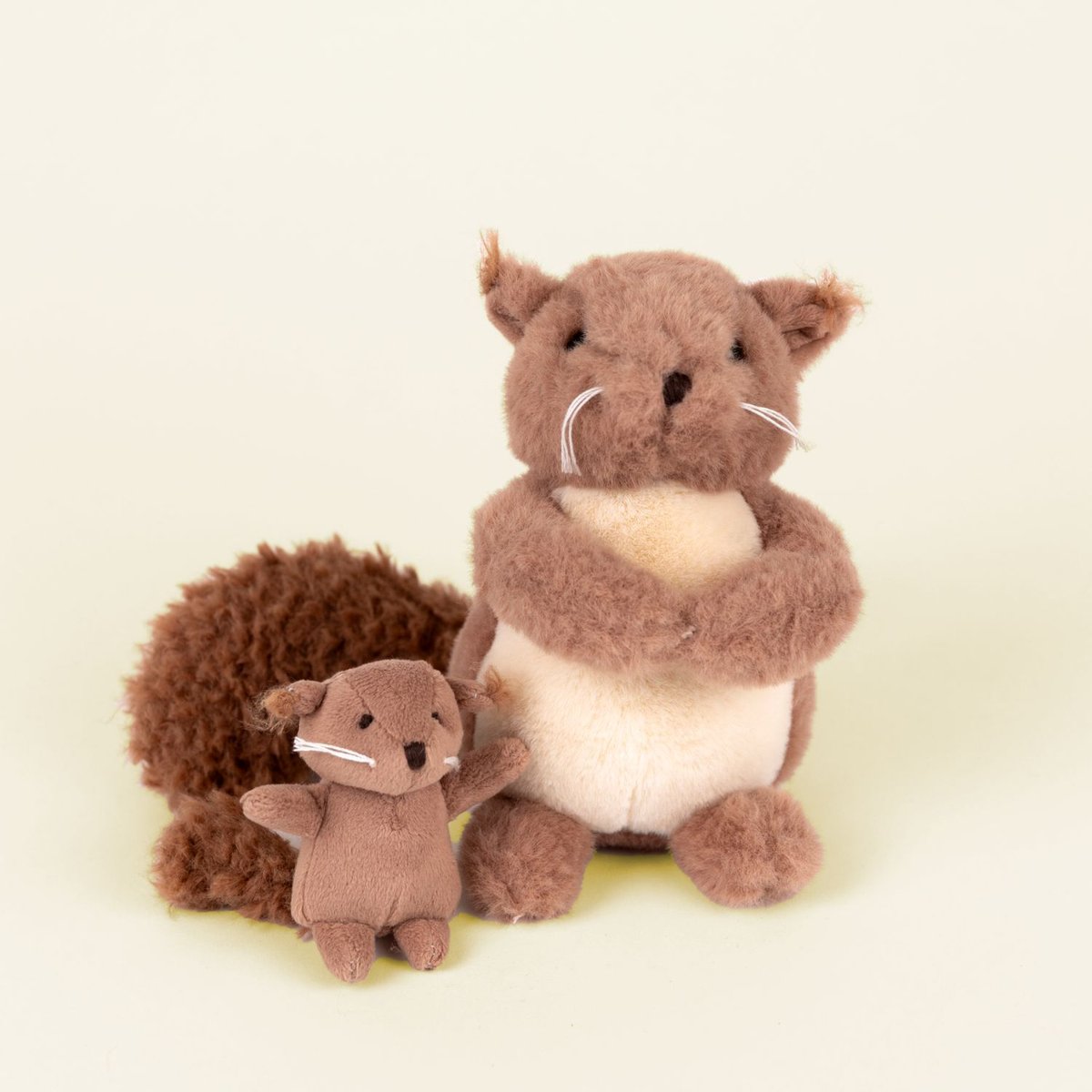Peluche Maman et bébé écureuil beige, marron, EGMONT TOYS