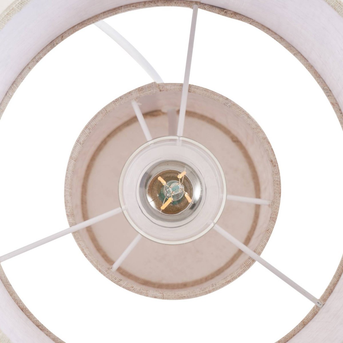 Lampe à poser en textile scandinave, Elfie beige, LINDBY