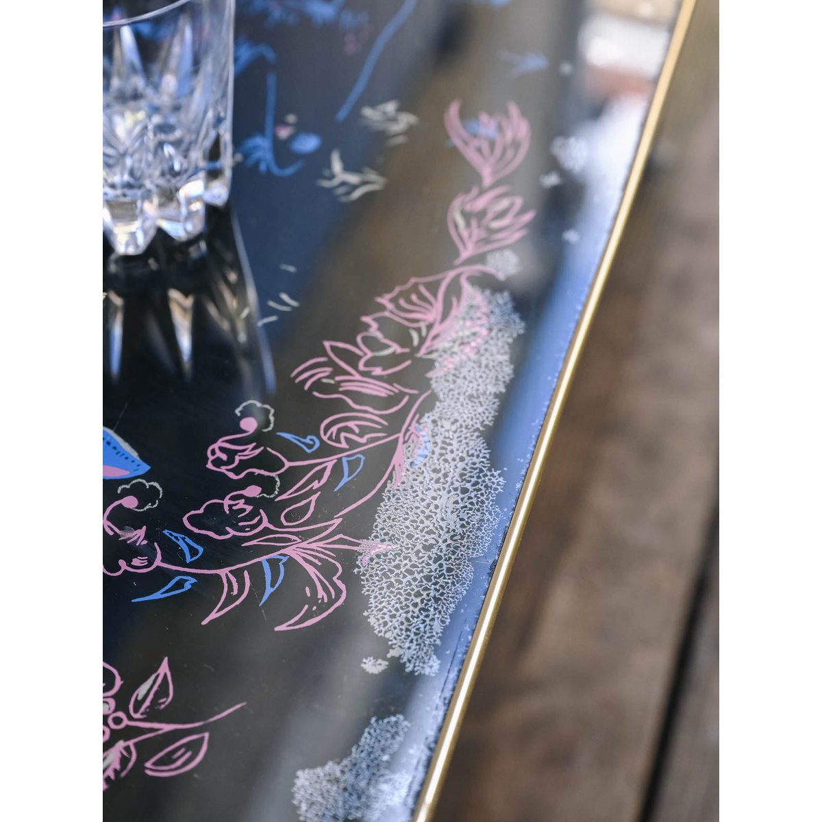Table basse japonisante Donna N°1527 - Bon état noir, DEBONGOUT